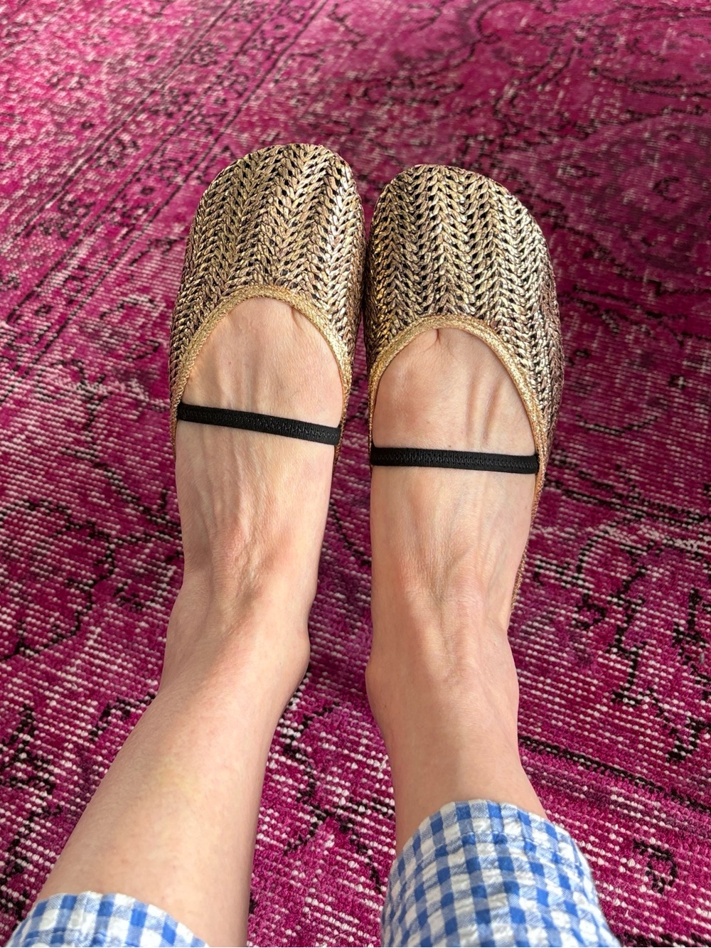 Gold Raffia Mules NWT - Picture 8 of 9
